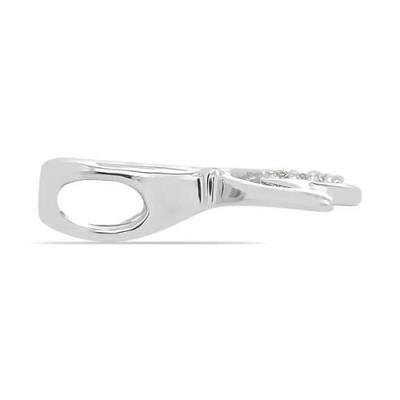 BUY STERLING SILVER WHITE DOUBLE CUT DIAMOND GEMSTONE PENDANT